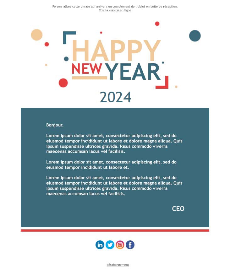 Happy new year newsletter