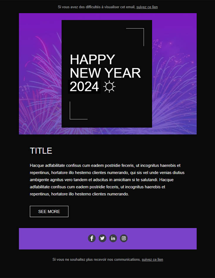 Templates Emailing New Year Inspiration Sarbacane